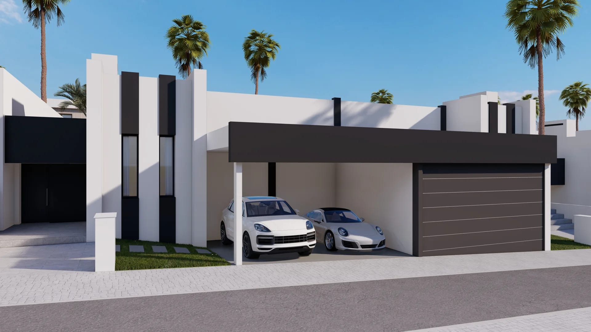 Batavia en Toledo: viviendas pareadas modernas con carport y garaje